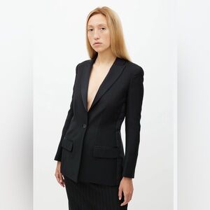 Diane Von Furstenberg women’s Smoking Jacket Tuxedo Blazer One Button Sz 0 Vtg